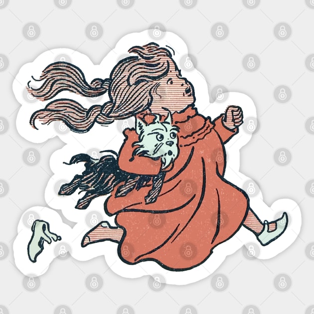 Dorothy running Home Again Sticker by Quick Nick Pics